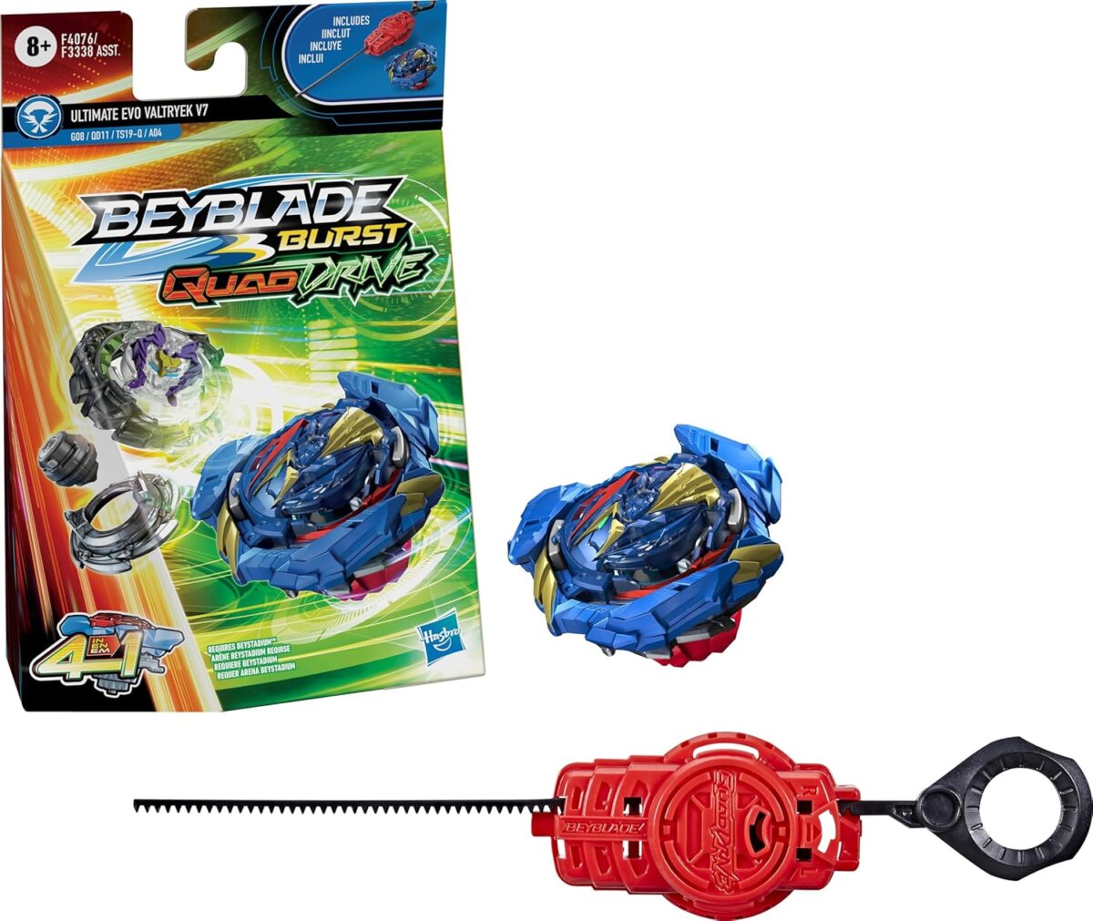 Buy Hasbro Beyblade Burst Quad Drive Ultimate Evo Valtryek V7 Spinning Top  Starter Battling Game Top Toy with 8+Year for Online In India 