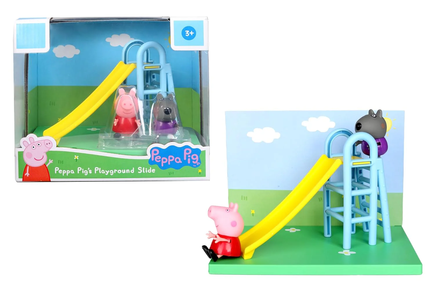 Buy Hasbro Peppa Pig Playground Slide Themed Preschool Toy and Danny Dog  Includes poseable Figures, Playground Slide Accessory and Scene 