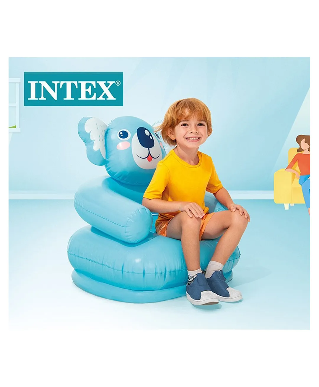 Kids Inflatable Pvc Inflatable Chair Bgageg Chair For Kids Blue