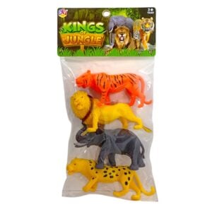 KV Toys Kings Of Jungle Set Of 4 (Wild Animal) | Realistic Wild Animal Toy Set for Kids | 3+ Years