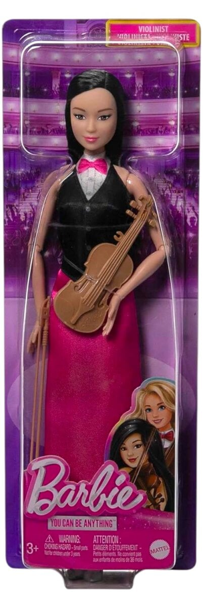 Mattel Barbie Career Violinist Musician Doll with Violin and Bow | Inspiring Musical Imagination and Performance Play for Kids | 3+ Years