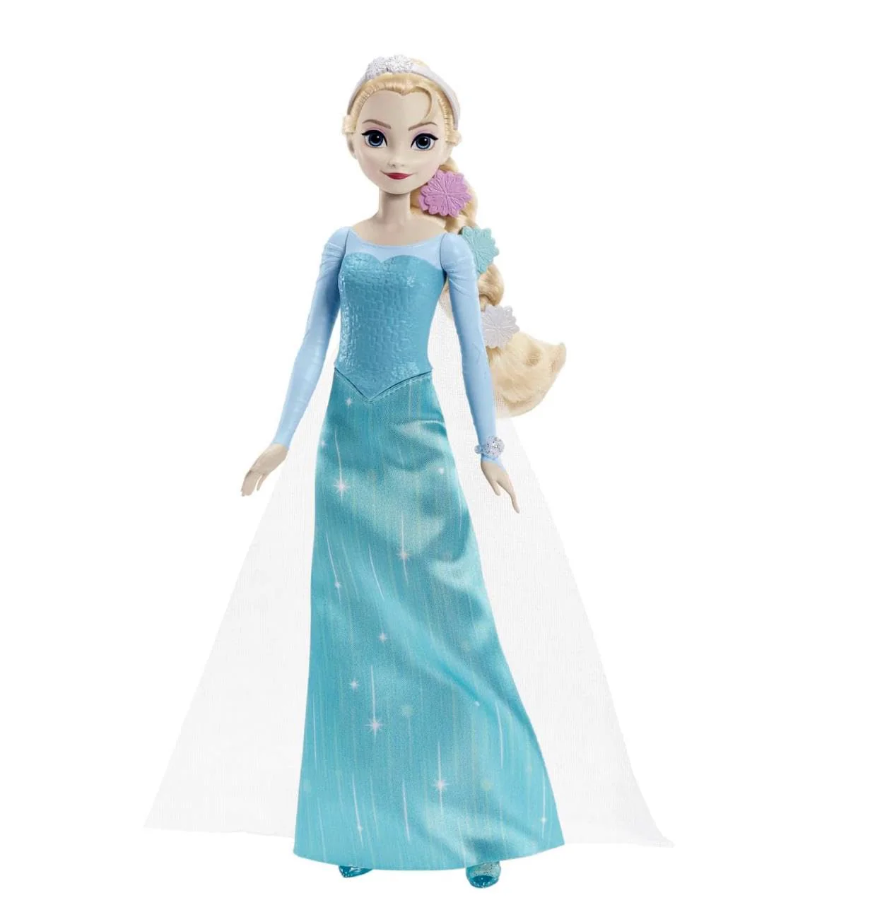 Mattel Disney Frozen Elsa Fashion Doll in Signature Blue Dress and 7 Accessories | Magical Dress-Up and Storytelling Fun for Kids | 3+ Years