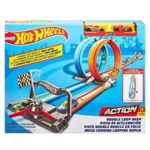 Mattel Hot Wheels Dual Loop Dash Drag Racing Playset | Ultimate Action Track Set for Kids 5+ Years