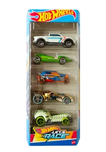 Mattel Hot Wheels 'Lets Race' 5 Car Gift Pack, Hot Wheels 5 car set for kids, Hot Wheels die-cast cars, Hot Wheels racing set for collectors, Mattel Hot Wheels toy cars for kids, Hot Wheels cars for kids 3+