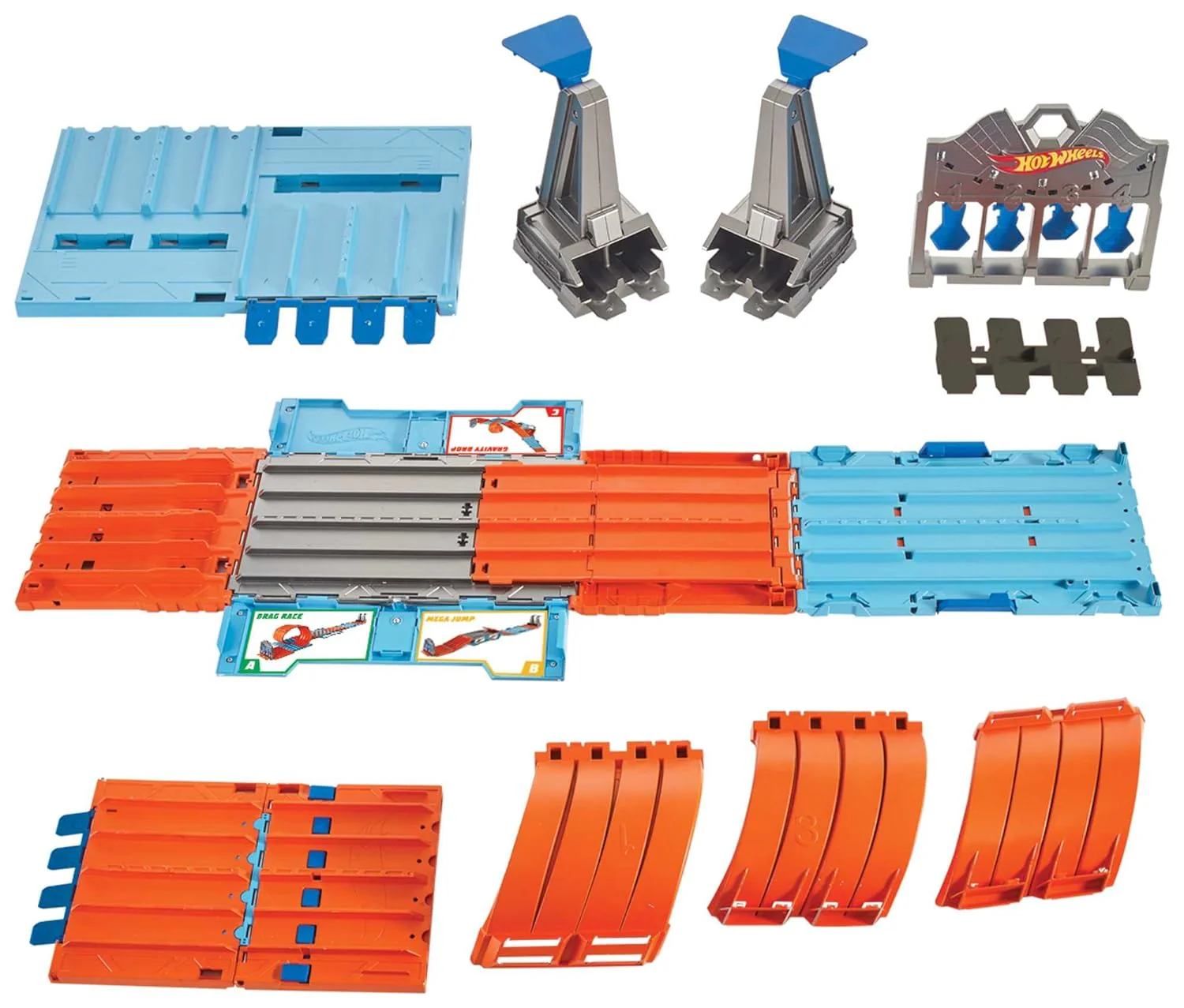 Hot Wheels Great V-8s 3台セット Mattel Hot Wheels Race Crate With 3 Stunts In 1 Set Portable