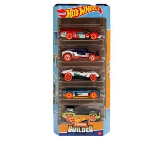 Mattel Hot Wheels 'Track Builder' 5 Car Gift Pack | Ultimate Die-Cast Models for Kids and Collectors | 3+ Years