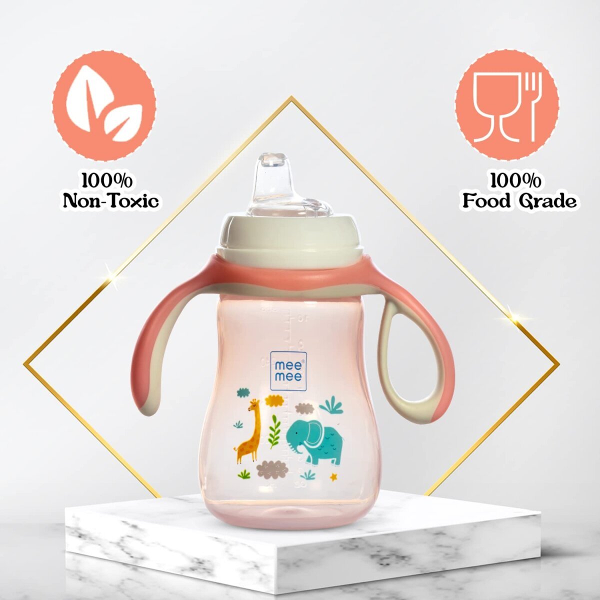 Mee Mee Advanced 2 in 1 Spout and Straw Sipper Cup | Twin Handle for Better Hold Grip and Drink | 300 ml, BPA Free, Non-Toxic with Anti Leak System | 3+ Months 3 Mee Mee Advanced 2 in 1 Spout and Straw Sipper Cup | Twin Handle for Better Hold Grip and Drink | 300 ml, BPA Free, Non-Toxic with Anti Leak System | 3+ Months - Image 3