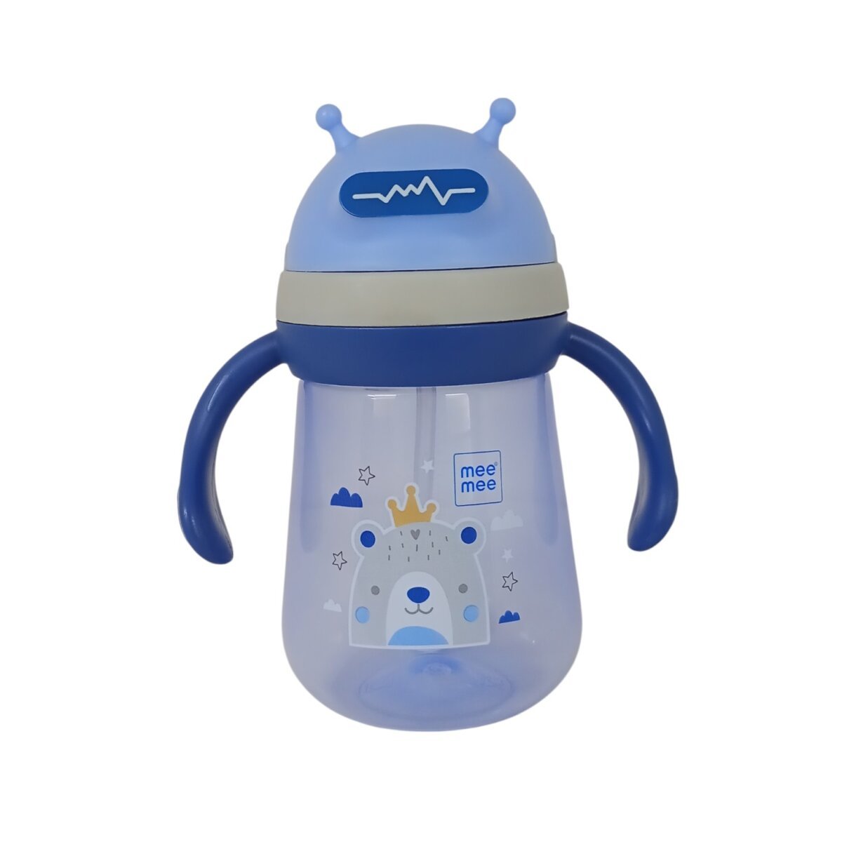 Mee Mee Straw Sipper Cup | Cute Animal Design Toddler Cup With Soft Spout | Dual Handle for Easy Grip | 330 ml, BPA Free, Non-Toxic with Anti Leak System| 3+ Months