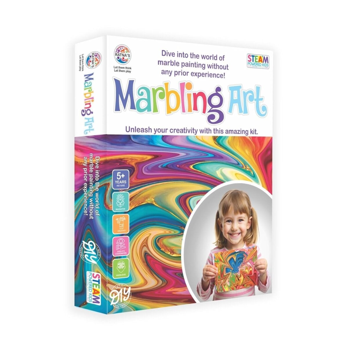 RATNA'S Marbling Art and Craft Magic Paint Kit, RATNA'S Marbling Art and Craft Magic Paint Kit for kids, RATNA'S Marbling Art and Craft Magic Paint Kit water marbling kit