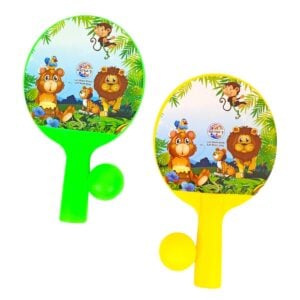 RATNA'S Jungle Theme Plastic Table Tennis Junior Racket | Fun Indoor And Outdoor Game for Kids 3+