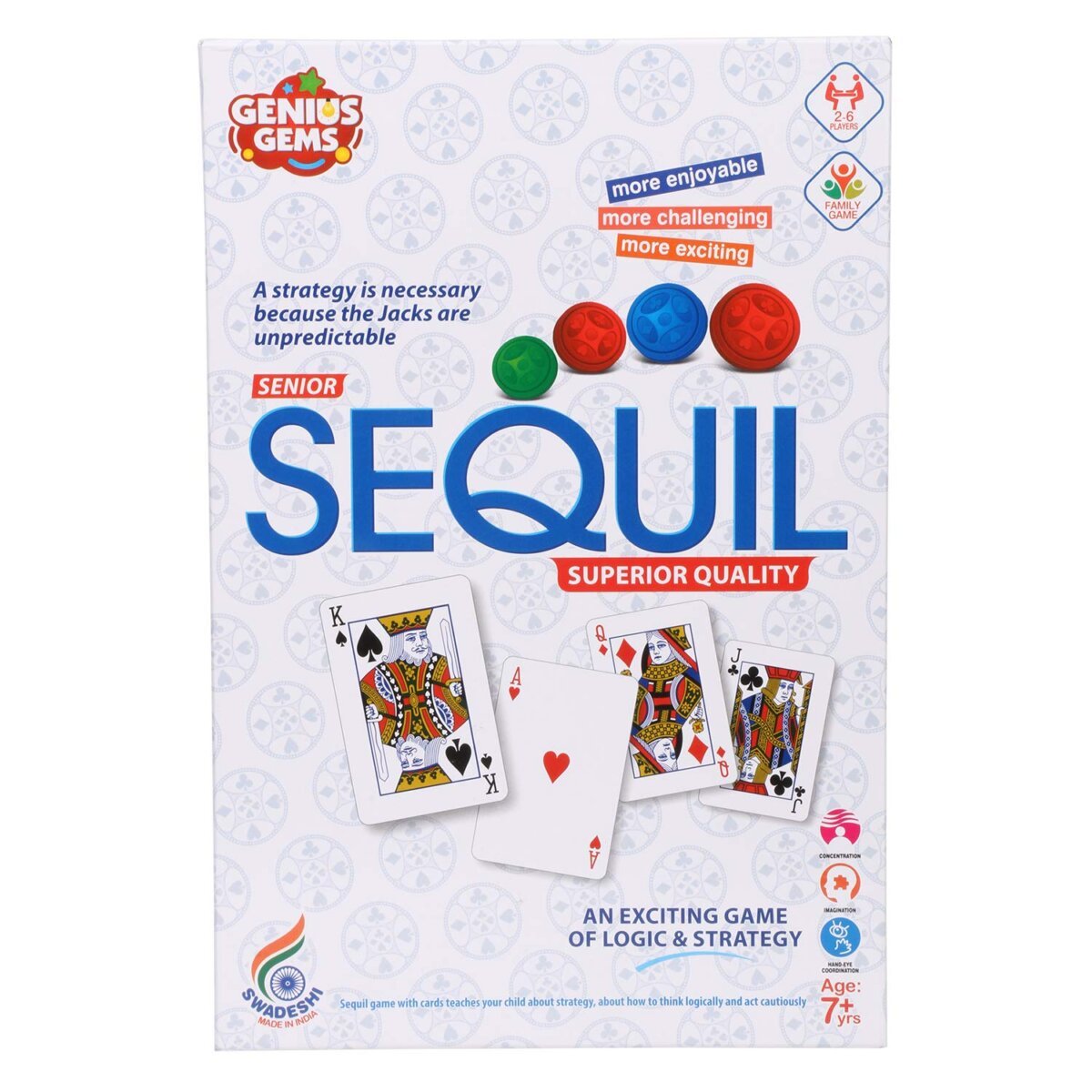 Ratna's Senior Sequil Game | Strategic Board Game For Kids | 7+years