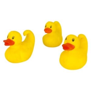 Ratna's Squeezy 3Pcs Chu Chu Duck Set Soft And Safe Bath Time Toy For Kids 3+ Months Fun Floating Squeeze Toy