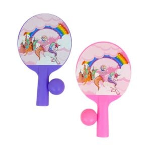 RATNA'S 'Unicorn Theme' Plastic Table Tennis Junior Racket | Fun Indoor & Outdoor Game for Kids 3+ | Perfect Gift for Young Players