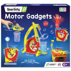 Smartivity 10-in-1 Motor-Powered Gadgets Kit – Amazing DIY Science Toy to Build Cool Electronics Projects for Kids 6+ Years