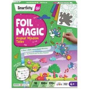 Smartivity Foil Magic Animal Wisdom Tales | Theme Craft Kit for Kids | 4+Years
