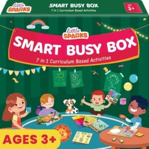 Smartivity Little Sparks 'Smart Busy Box 7 in 1 Curriculum Based Activities' – Fun Educational Toy for Vocabulary And Fine Motor Skill Development for Kids 3+ Years