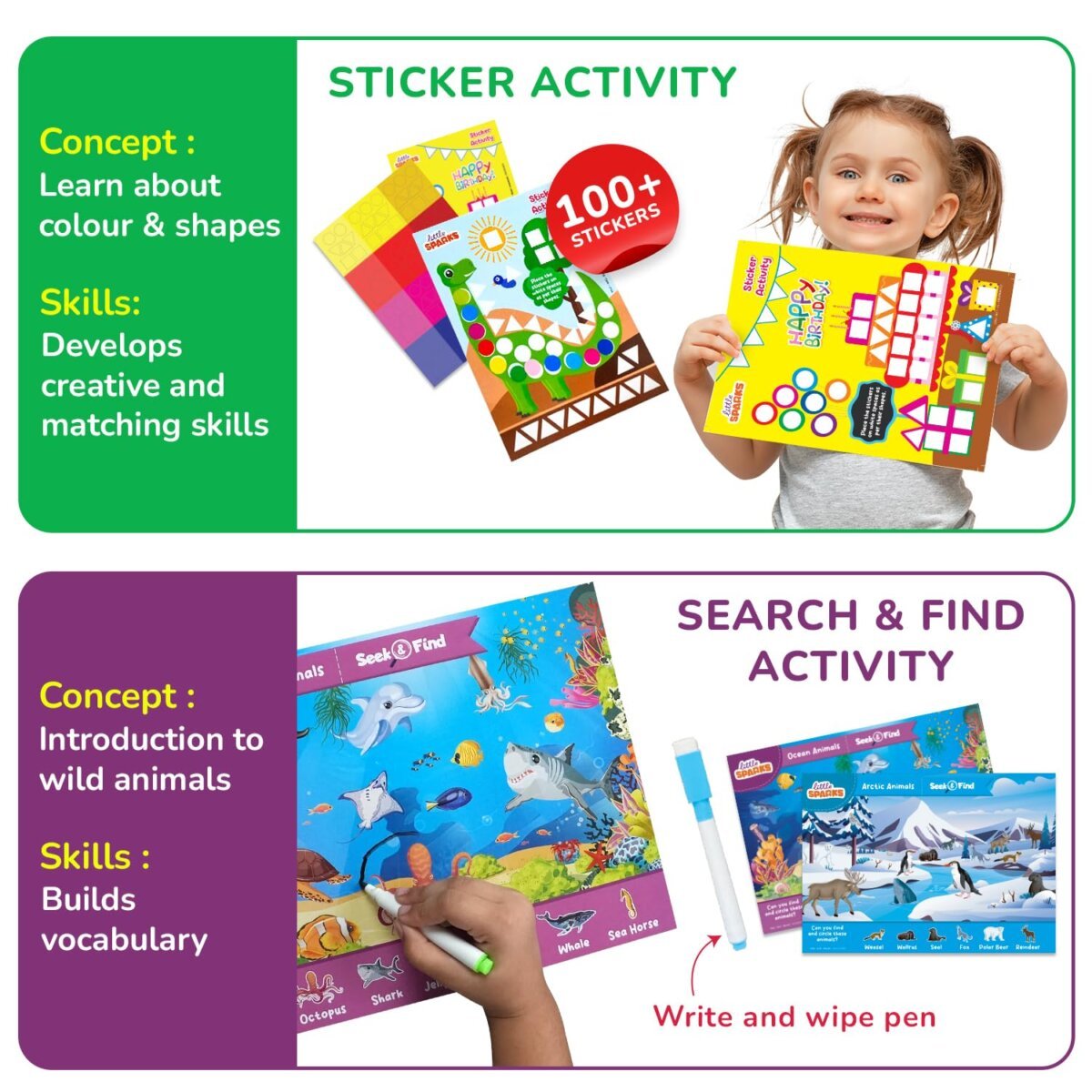 Buy Smartivity Little Sparks 'Smart Busy Box in Curriculum Based  Activities' Educational Toy Vocabulary, Fine Motor Skill Developing For  Kids