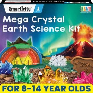 Smartivity Mega Crystal Earth Science Kit – Amazing STEM DIY Science Kit for Kids 8+ Years to Explore Crystals, Fossils, and Earth Concepts