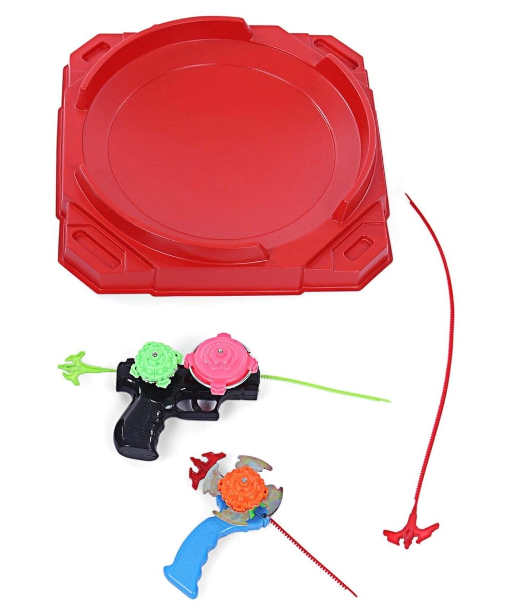 Toyzee King Bladers Double Battle Twin Launcher Set1 Toyzee King Bladers Double Battle Twin Launcher Set | A Toy Set With Spinning Tops, Stadium For Battles And Launchers For Kids | 8+Years Toyzee King Bladers Double Battle Twin Launcher Set | A Toy Set With Spinning Tops, Stadium For Battles And Launchers For Kids | 8+Years Image 3