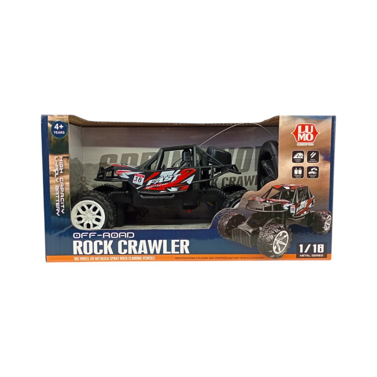 Buy 1/10 Metal Series Remote Control Off Road Rock Crawler With Big Wheels  UV Metalica Spray 4+ for Online In India • Kheliya Toys