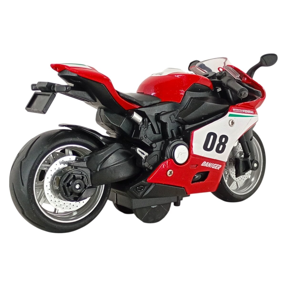 118 Scale Die Cast Alloy Model Motorcycle 6 1:18 Scale Die Cast Alloy Model Motorcycle With Lights And Music – Fun Toy For Kids 3+ Years 1:18 Scale Die Cast Alloy Model Motorcycle With Lights And Music – Fun Toy For Kids 3+ Years Image 6