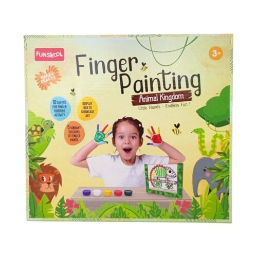 Funskool Handycrafts Finger Painting ‘Animal Kingdom’ Art and Craft Kit | Creative DIY for Kids | 3+ Years