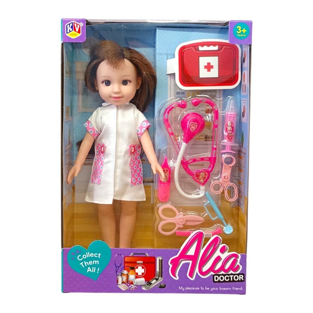 KV Alia Doctor Doll with Accessories | Educational And Imaginative Play Set for Kids | 3+ Years