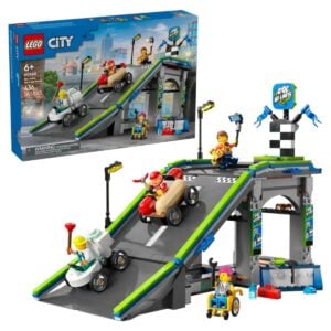 Lego City No Limits: Race Car Ramp Track Toy Soapbox-Racing Set | 436 Pcs 60460 Building Blocks Toys for Kids | 6+ Years