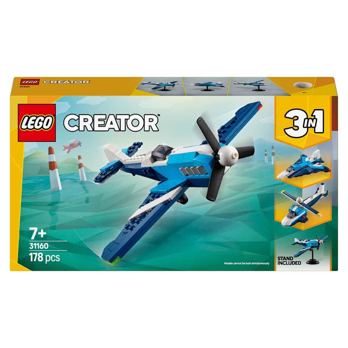 Buy Lego Creator 3in1 Aircraft: Race Plane Toy Vehicle Playset 31160  Building Blocks Toys for Kids Years+ for Online In India • Kheliya Toys