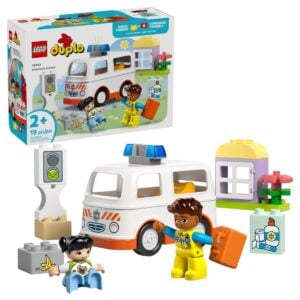 Lego Duplo Ambulance and Driver for Pretend Play Set | 19 Pcs 10447 Building Blocks Toys for Kids | 2+ Years.