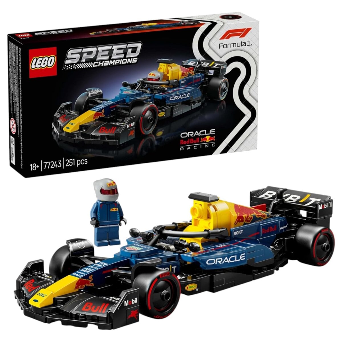 Lego Speed Champions Oracle Red Bull Racing RB20 F1 Race Car Vehicle Set 77243 ! 251Pcs Building Blocks for Kids | 18+Years