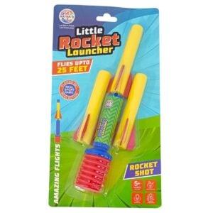 Ratna's Little Rocket Launcher Toy with 3 Foam Rockets | Flies Upto 25 Feet Outdoor Toys for Kids | 5+ Years