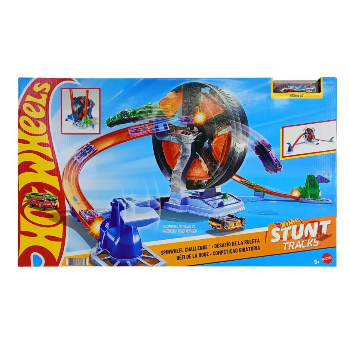 Buy Mattel Hot Wheels Stunt Tracks Spin wheel Challenge Play Set for Kids  5+ for Online In India • Kheliya Toys