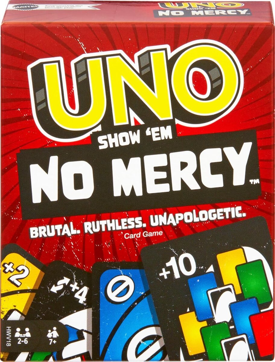 Mattel UNO Show ‘Em No Mercy Card Game | The Savage Twist on the Classic Game of UNO | 7+Years