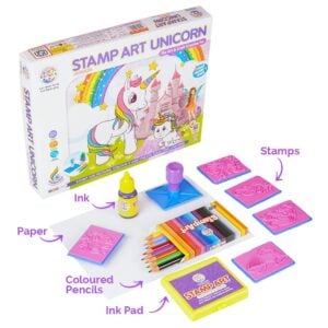Ratna's Stamp Art Unicorn Theme | DIY Art and Craft Kit for Kids | Creative Unicorn-Themed Stamp Activity | 4+ Years