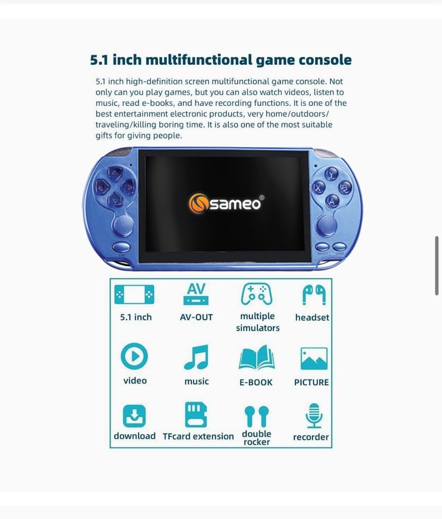 Buy Sameo Handheld Game Console Xtreme Pro with 10000 Games For Kids  8+Years for Online In India • Kheliya Toys