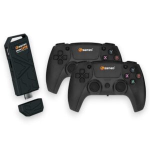 Sameo Micro Lite HDMI Gaming Console | 4K Ultra HD Wireless TV Game Stick with Built-in 10,000 Retro Video Games | Dual Player Console for Kids | 5+ Years