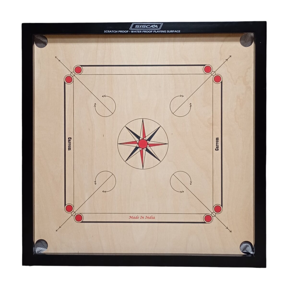 Siscaa Venus Scratch Proof Wooden Carrom Board 30" X 30" Frame size-1.5" Inch | Professional Quality Carrom Board for Indoor Fun | 6+ Years.