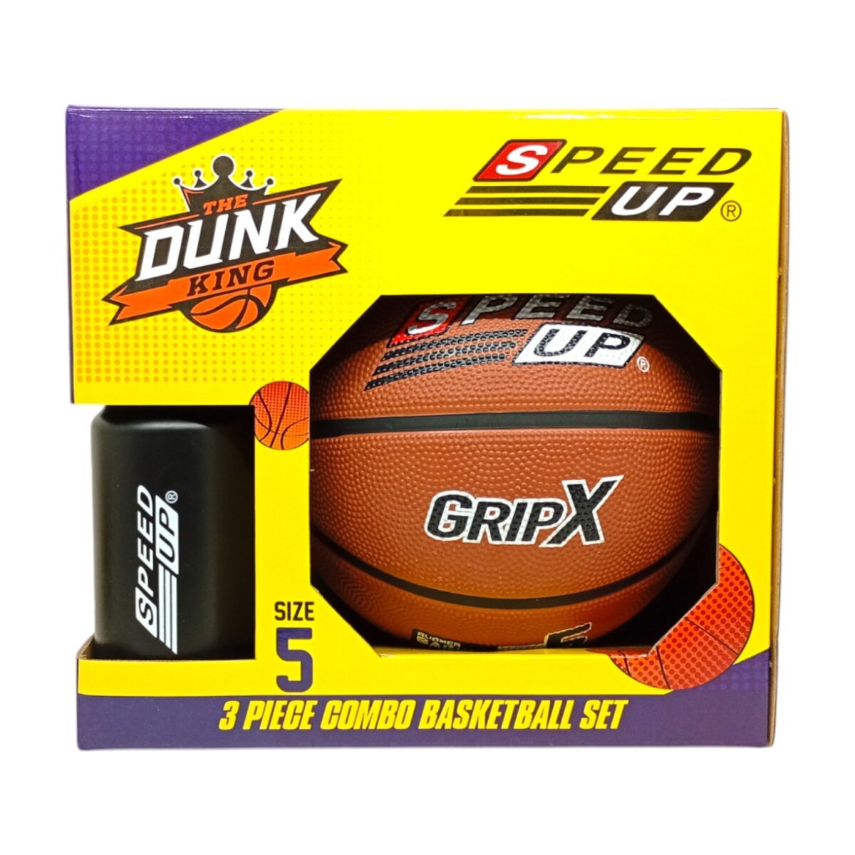 Speed Up The Dunk King Size 5 | 3 Piece Combo Basketball Set For Kids | 5+ Years.