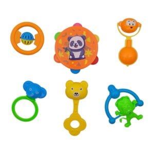 Sunny My First Rattle Set ( Set Of 6 Pcs ) | Infant Colorful Non Toxic Plastic, Attractive Rattles for New Born's. | Colors And Pattern May Very .