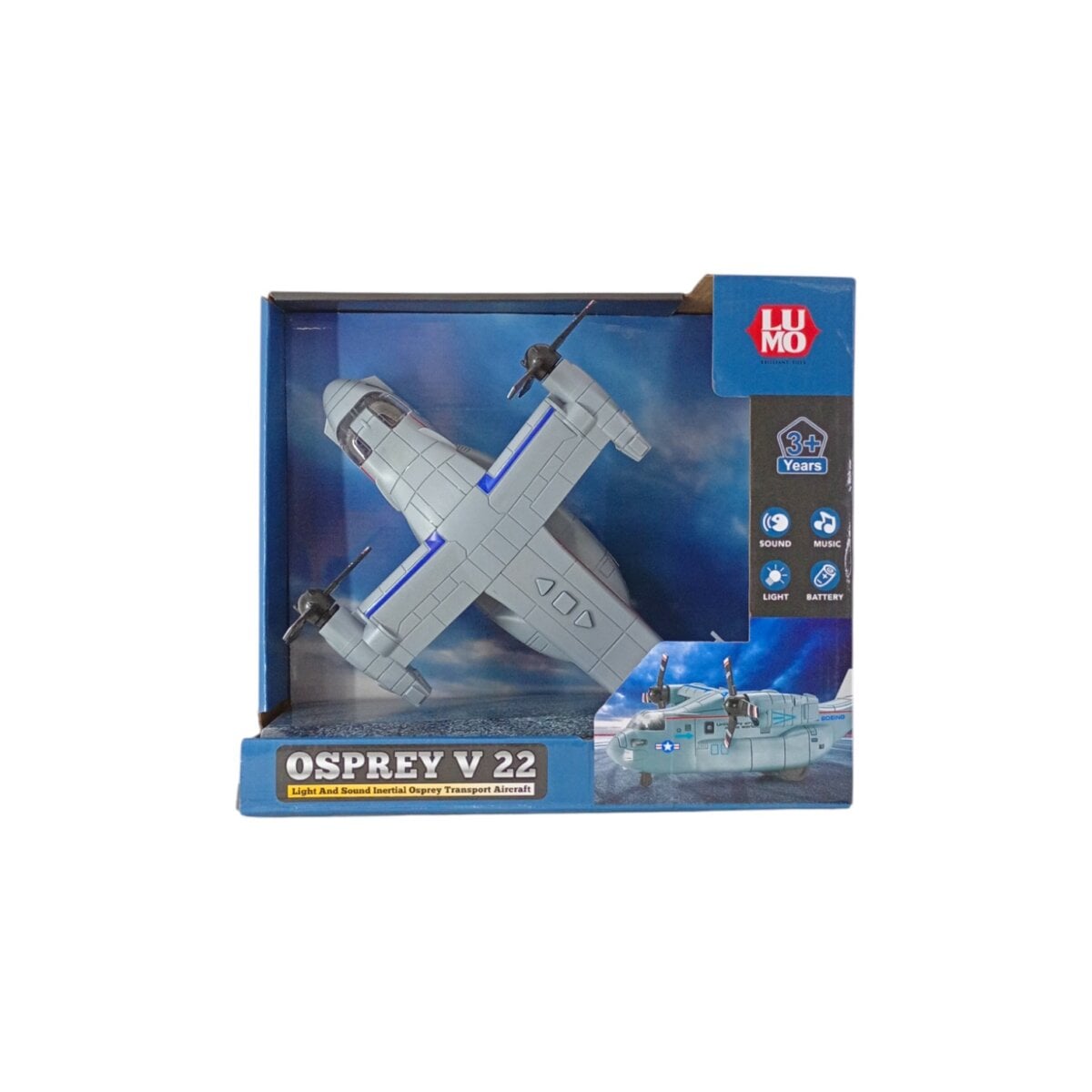 Luminoso Super Power Osprey V-22 Multi - Mission Tiltrotor Military Aircraft With Light and Sound | 3+ Years