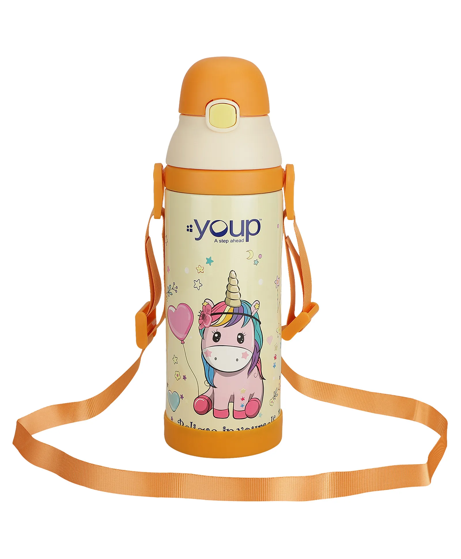 Youp Unicorn Theme Stainless Steel Insulated | Thermo Sipper Water Bottle For Kids | 3+ Years