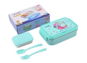 Youp Cute Unicorn Theme Stainless Steel Insulated Lunch Box | BPA Free 850ML Lunch Box For Kids | Fun Leakproof Meal Solution for 3+ Years