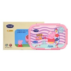 Youp Presents Pink Color Peppa Pig Theme | Lunch Box Candy Stainless Steel Insulated Lunch Box 850ML For Kids| 3+Years