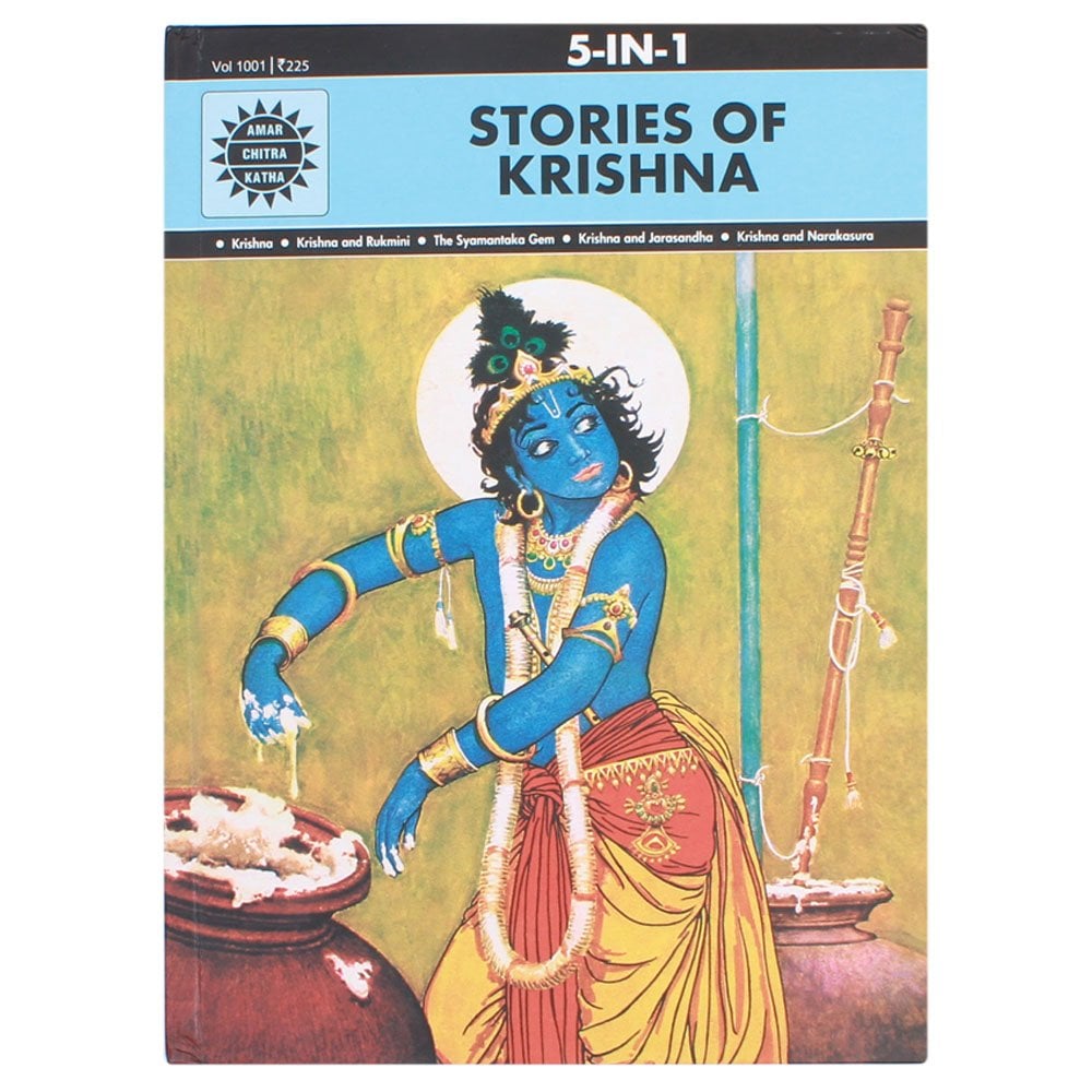 Amar Chitra Katha '5 in 1 Krishna The Protector Of Dharma' Story Book For Adults And Kids.