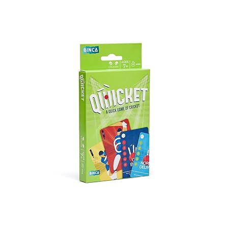 Binca Qwicket | Fun Cricket Card Game Indoor Cricket Cards For Kids | 7+Years