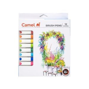 Camel Brush Pen Bold - Assorted -12 Shades | Flexible Brush Tip And Water-Based Ink For Kids | 3 Years + – Ultimate Creative Colouring & Calligraphy Set
