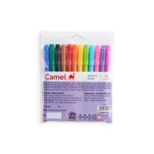 Camel Sketch Pens Bright And Vibrant | 12 Multicolour Shades for Kids | 3+ Years – Ultimate Creative Art Supplies for Colouring & School Projects