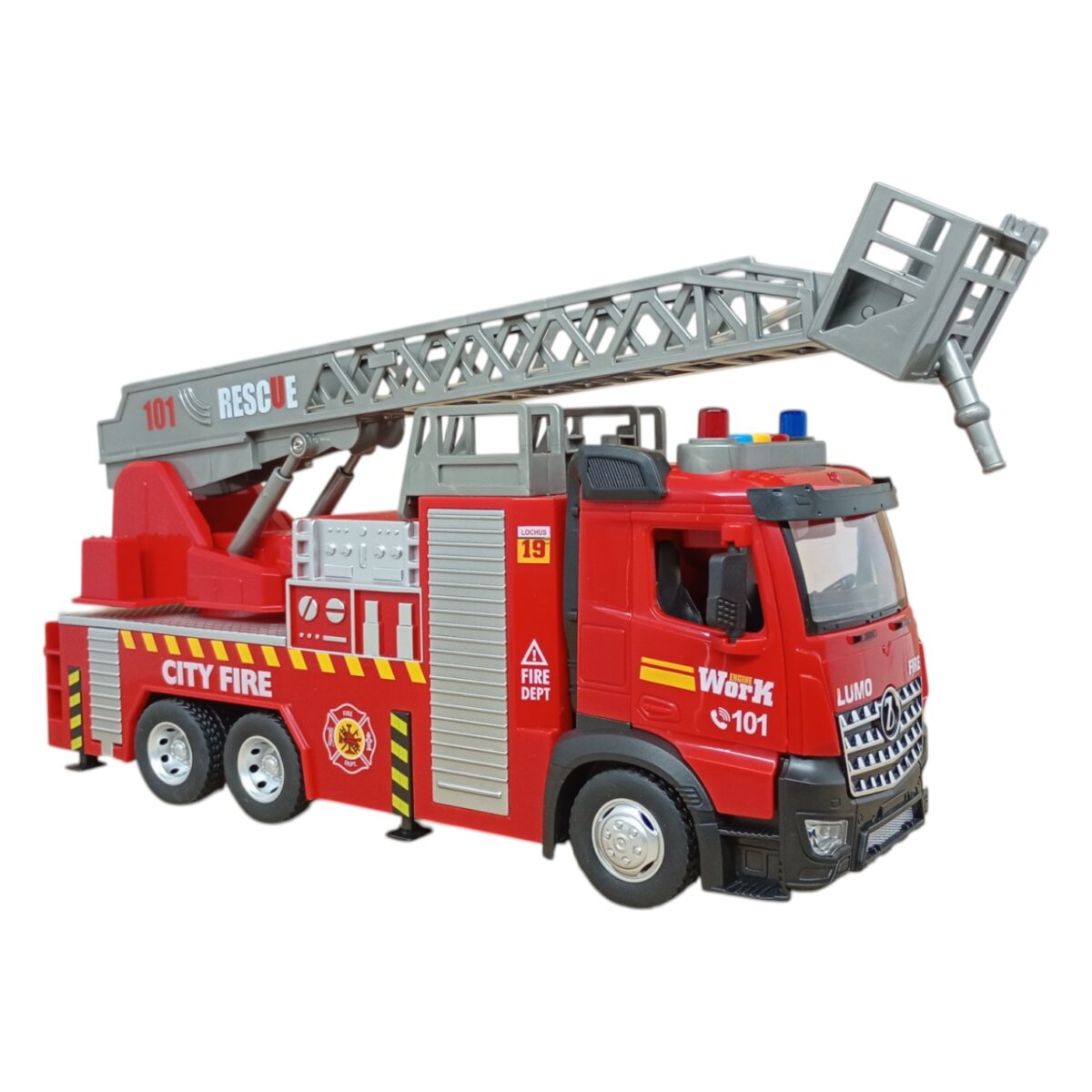 City Service Simulation Model Ladder Fire Truck19 1 City Service Simulation Model Ladder Fire Truck With Lights And Sound – Fun Toy For Kids Aged 3+ Years City Service Simulation Model Ladder Fire Truck With Lights And Sound – Fun Toy For Kids Aged 3+ Years Image 13
