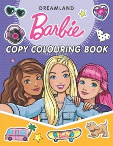 Dreamland Barbie Copy Coloring Book - 3 | A Drawing and Activity Book for Kids | 2+ Years.